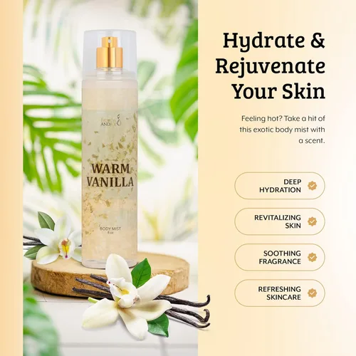 Miniatura 2 de Warm Vanilla Unisex, Perfume para Mujeres Fragancia Corporal Bruma y Aerosoles, Regalos Perfumados de Lujo Afrutados para Mujeres, Botella