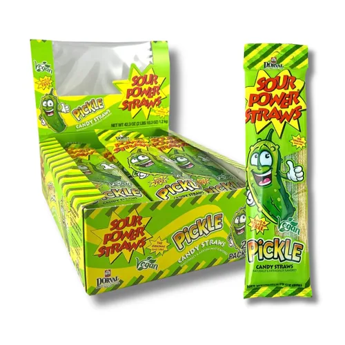 Miniatura 18 de Sour Power Premium Sorbetes de caramelo surtidos – Los caramelos de pajitas agrias originales desde 1985 – 50 g (Paquete de 6) – Vegano,