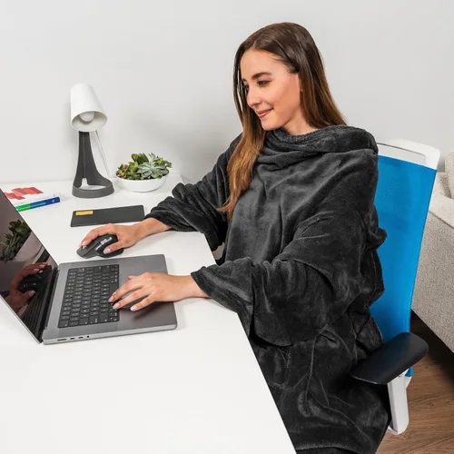 Miniatura 4 de PAVILIA Wearable Blanket with Sleeves for Adult Women Men, Cozy Fleece Warm Wrap Throw with Arms, Gifts for Christmas, Wife