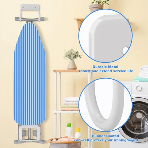 Miniatura 5 de Soporte de pared para tabla de planchar para cuarto de lavado, color blanco