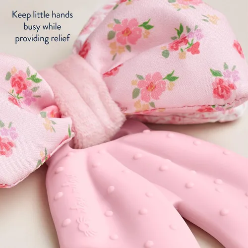 Miniatura 4 de Itzy Ritzy Juguete Mordedor Crinkle – El juguete de dentición con lazo incluye silicona, terciopelo y material crinkle; cuenta con múltiples