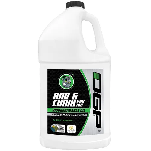 DGP Pro100 Aceite biodegradable para barra y cadena – Verde, ecológico, no tóxico, lubricante profesional para barra y motosierra – Para todas las