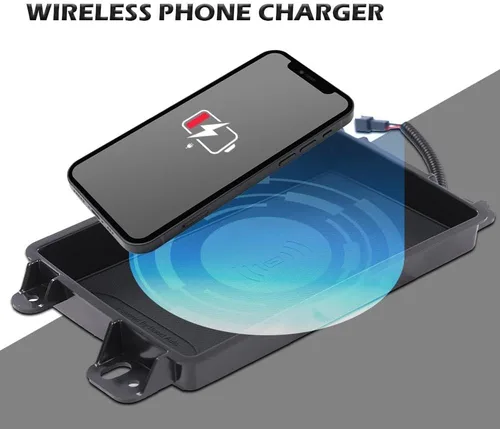 Miniatura 5 de CROSSDESIGN Kit de carga de teléfono inalámbrico compatible con camiones Ford F150 (consola completa) 2009-2014/todos los teléfonos compatibles