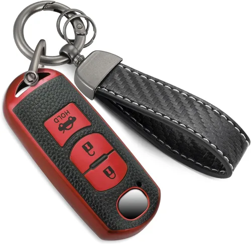 Miniatura 41 de Funda para Llavero Mercedes con Llavero de Cuerda Trenzada de Metal, Funda de Llave Suave Mejorada para Carcasa de Llavero Remoto Inteligente Sin