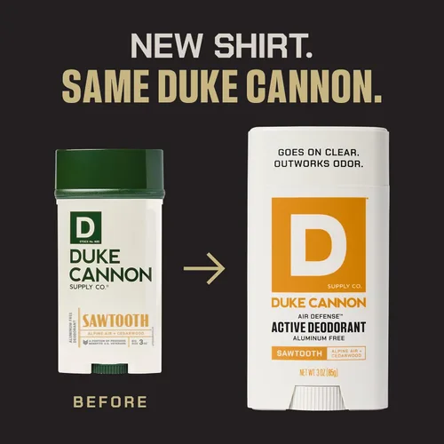 Miniatura 2 de Duke Cannon - Desodorante sin aluminio para hombres, Air Defense, 3 oz, de larga duración, deslizamiento transparente, fórmula calmante