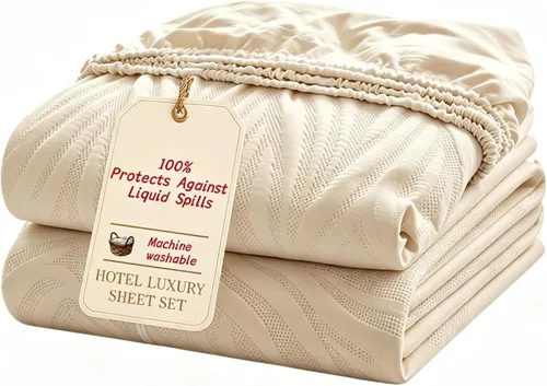 Miniatura 8 de Protector de colchón impermeable azul individual XL con protector de almohada, protege contra derrames de líquidos, suave, silencioso