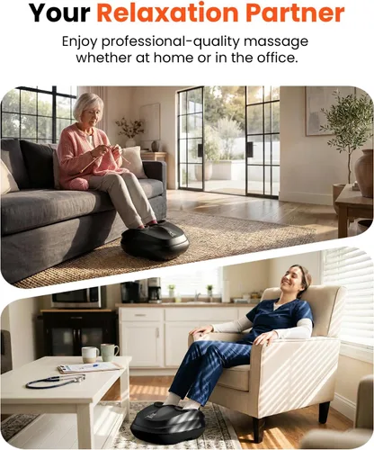 Miniatura 5 de BOB AND BRAD Masajeador de pies con calor, amasamiento profundo Shiatsu y compresión de aire para fascitis plantar, máquina masajeadora eléctrica