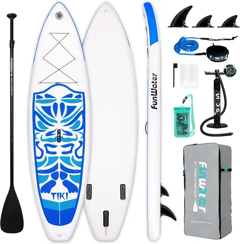 FunWater Inflatable Ultra-Light Stand Up Paddle Board for All Skill Levels with Premium SUP Paddleboard Accessories,Non-Slip Comfort Deck for Youth