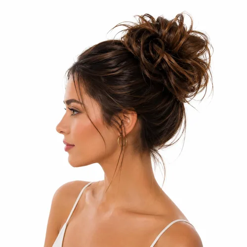 Miniatura 14 de PRETTYSHOP Pieza para el cabello de goma Voluminoso rizado y desordenado moño, 1