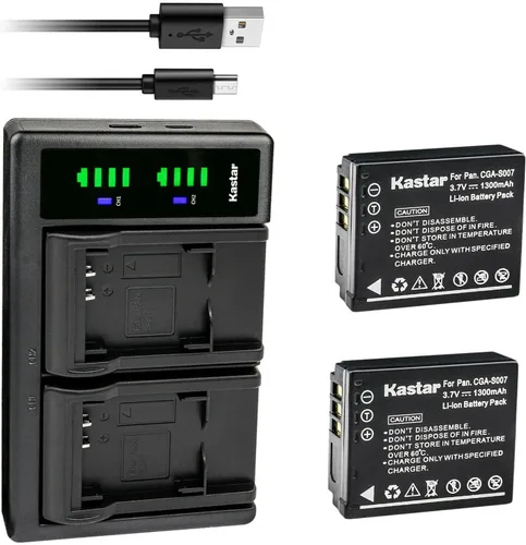 Miniatura 5 de Kastar CGA-S007 LTD2 Cargador de batería USB compatible con Panasonic CGA-S007 CGA-S007A CGA-S007A/1B CGA-S007E, CGR-S007, DMW-BCD10, Panasonic