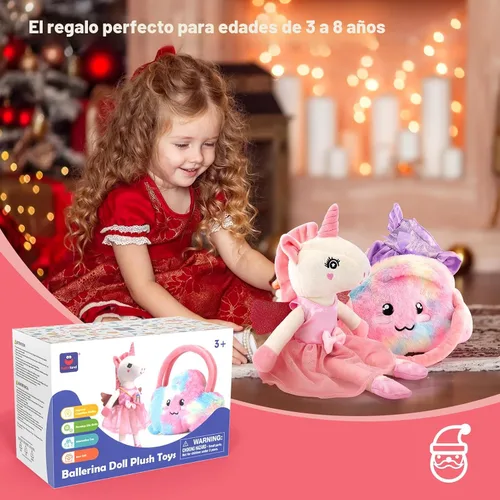 Miniatura 9 de Juguetes de unicornios para niñas de 4 a 6 años, muñeca de bailarina, juguetes de peluche para niñas de 4 a 5 años, muñeca de ballet con bolsa