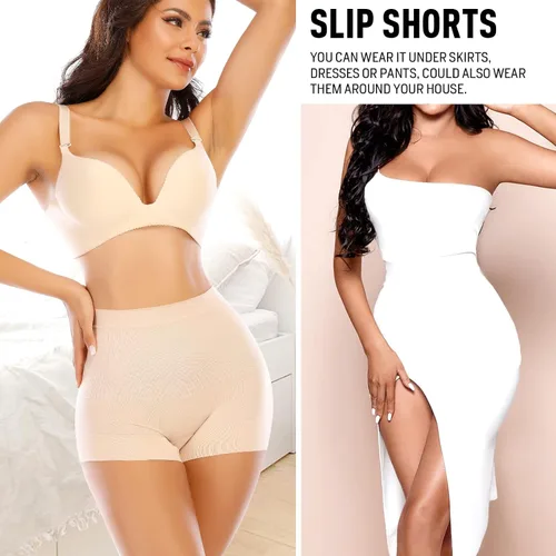 Miniatura 6 de Pantalones cortos moldeadores sin costuras para mujer, pantalones cortos para debajo del vestido, control de abdomen, ropa interior moldeadora