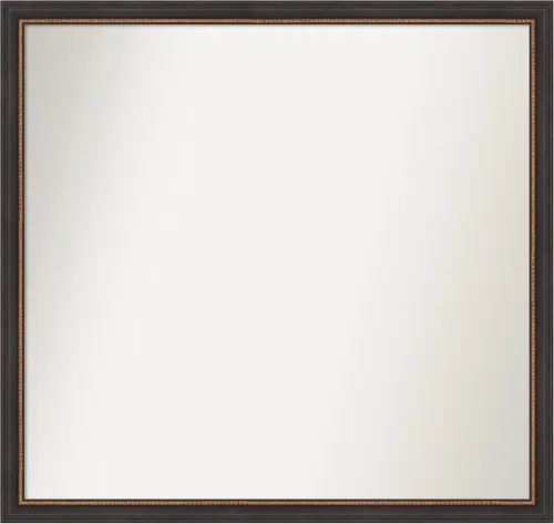 Miniatura 26 de Amanti Art Espejo de baño negro para sobre el fregadero, 23 x 23 pulgadas, espejo cuadrado negro Ashton, marco de madera tradicional mediano, se