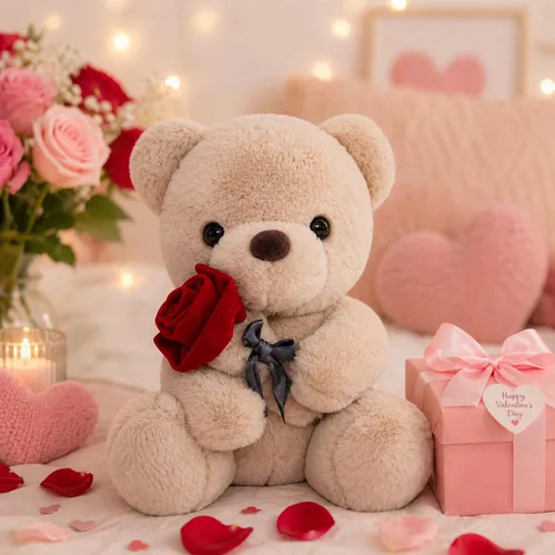 Miniatura 8 de Animal de peluche, lindo regalo de oso rosa para seres queridos - Osito para novia, cumpleaños de niños, San Valentín, Navidad