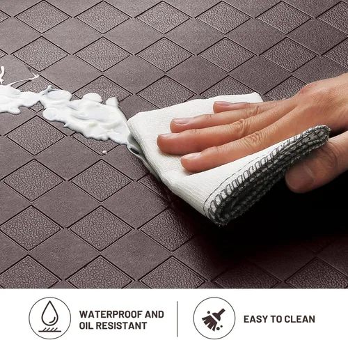 Miniatura 5 de HappyTrends - Tapete acolchado antifatiga y antideslizante, 17.3 x 28 pulgadas, grueso, resistente, impermeable, ergonómico, cómodo, para cocina