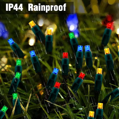 Miniatura 6 de Meteds 6 pies x 4 pies luces LED de red de Navidad con cable verde, luces de red impermeables certificadas UL conectables para arbustos, árboles