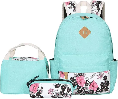 Miniatura 8 de Bluboon - Mochilas de lona 3 en 1 para niñas y adolescentes, juego de mochilas