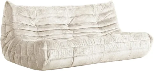 Miniatura 81 de Puf para adultos, silla puf grande, sillón con relleno de espuma viscoelástica para el hogar, apartamento o sala de juegos, gris afelpado Felpa gris