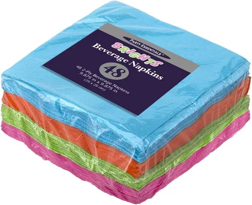 Miniatura 2 de Party Essentials Servilletas de papel de 2 capas, Servilleta para bebidas