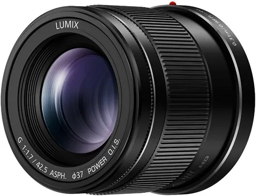 Panasonic LENTE LUMIX G, 42.5MM, F1.7 ASPH., MICRO CUATRO TERCEROS SIN ESPEJO, POTENCIA ÓPTICA I.S., H-HS043K (USA NEGRO)