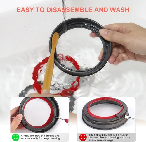 Miniatura 6 de Anillo de sellado de cubo de polvo SV16 SV29 mejorado compatible con Dyson Outsize Canister pieza de repuesto, compatible con accesorios de anillo
