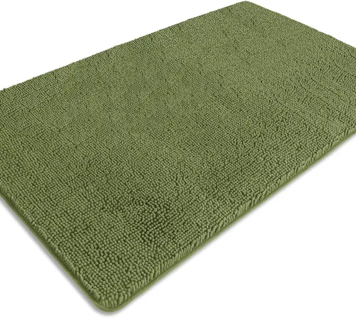 Miniatura 119 de Alfombra de baño pequeña de 12 x 18 pulgadas, lavable y absorbente, antideslizante, alfombra de baño de felpilla gruesa y suave para baño, ducha