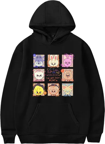 Miniatura 13 de KPOP Skz - Sudadera con capucha de 5 estrellas Jisung Felix Hyunjin Merch para mujeres y hombres