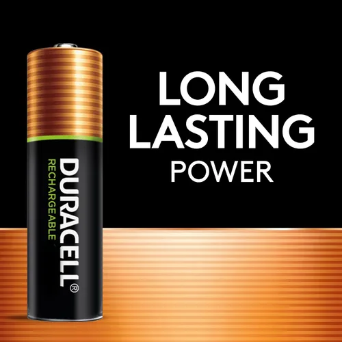 Miniatura 5 de Duracell Baterías AA recargables de 4 unidades, energía de larga duración, batería NiMH doble A precargada multiusos para dispositivos domésticos
