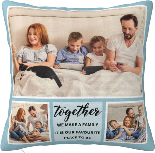 Miniatura 14 de Funda de almohada personalizada con foto de pareja con imagen personalizada con tus seres queridos, regalos personalizados con foto, regalos