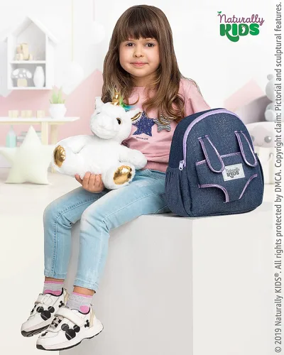 Miniatura 3 de Naturally KIDS Mochilas - Mochila para niños y niñas con animales de peluche - Regalos para niños y niñas de 3, 4, 5 años, 03 Unicornio Blanco