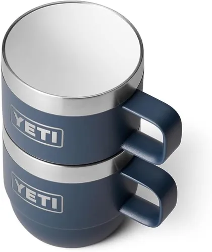 Miniatura 8 de YETI Rambler - Taza apilable de 6 oz, de acero inoxidable, aislada al vacío para espresso/café, paquete de 2 Azul marino