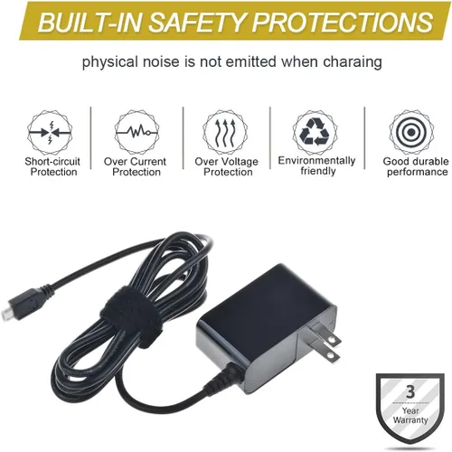 Miniatura 2 de Cable de alimentación de cargador adaptador de CA para Fire TV 4K Media Player (edición 2017 de 3ª generación)