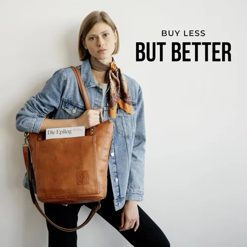 Miniatura 9 de BERLINER BAGS Bolso tote vintage de cuero genuino Verona, bolso de mano, comprador grande, bolsa de trabajo para mujer
