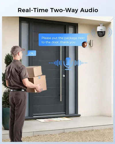 Miniatura 6 de Sistema de cámaras de seguridad Hiseeu 4K PoE [Vista 4K+360°], 8 piezas de cámara PTZ PoE de 8MP con cable para exteriores, detección de personas