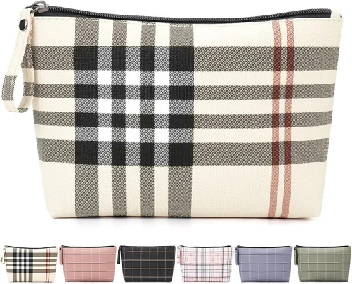 Miniatura 9 de MAANGE Pequeña bolsa de maquillaje para monedero, bolsas de cosméticos para mujeres, bolsa de maquillaje de piel sintética, bolsa de maquillaje