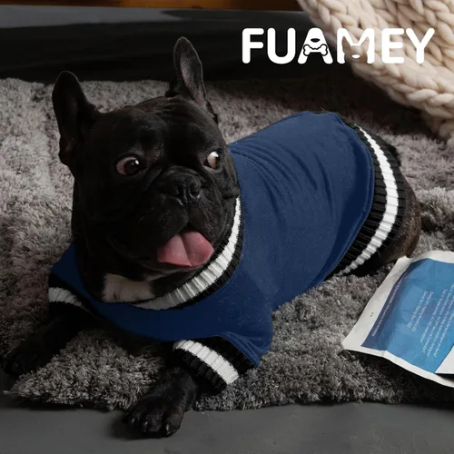 Miniatura 6 de FUAMEY Sudadera con capucha para perro - Suéter de forro polar para mascotas cálido de invierno, suave, lindo suéter azul para perrito, niño o niña
