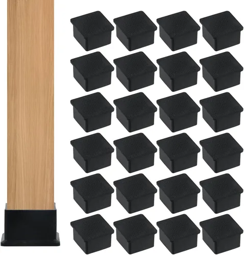 Mcredy - Tapas para patas de silla, protector de patas de mesa, tamaño interior, 1-1/2 pulgadas x 1-1/2 pulgadas, para patas de muebles cuadradas,