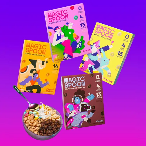 Miniatura 5 de Cereal Magic Spoon - Paquete de 4 piezas de sabores surtidos - Cereal para el desayuno keto, sin gluten y sin granos, bajo en carbohidratos, alto