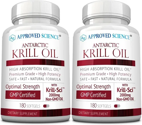 Miniatura 7 de Approved Science Aceite de krill - 2000 mg de aceite de krill antártico, 650 mcg de astaxantina - 260 mg EPA, 160 mg DHA - 180 cápsulas blandas