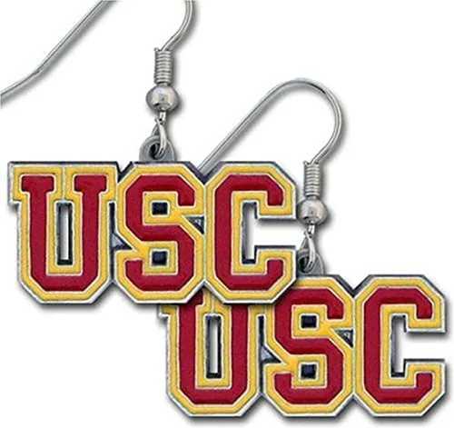NCAA Siskiyou Sports - Aretes colgantes USC Trojans para mujer, talla única, color del equipo