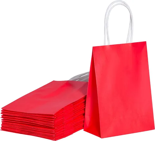 Miniatura 10 de SUNCOLOR 25 bolsas pequeñas de regalo negras con asas, mini bolsas de regalo de 6 pulgadas para recuerdos de fiesta, golosinas y recuerdos de boda