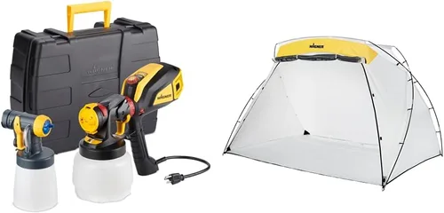 Wagner Spraytech 02419307 FLEXiO 595 Pulverizador de pintura HVLP de mano, boquilla de acabado iSpray y detalle, ajuste completo, diseño ligero y