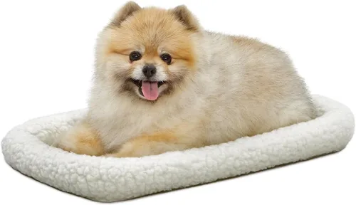 Miniatura 31 de Cama para mascotas MidWest Bolster, ideal para cajas de metal para perros, se puede lavar a máquina y secar, Gris carbón