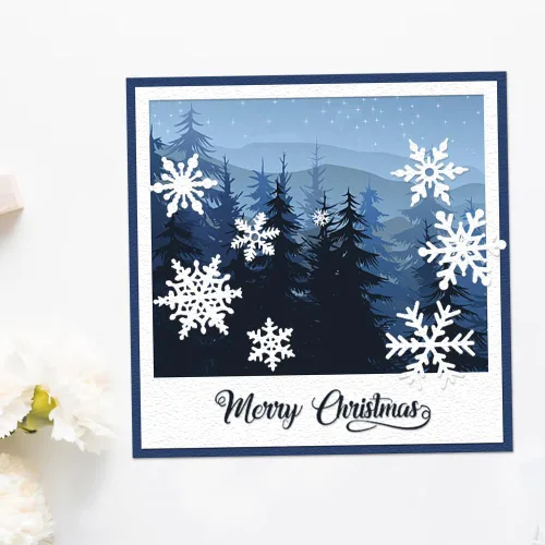 Miniatura 3 de Hying Troqueles de corte de copo de nieve de Navidad para hacer tarjetas, troqueles de nieve de vacaciones de invierno, plantillas de troqueles