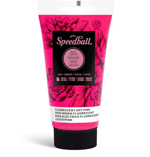 Miniatura 22 de Speedball Tinta de impresión en bloque soluble en agua 3815 – Color intenso con acabado satinado AP no tóxico 8 onzas líquidas, peltre