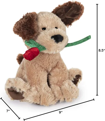 Miniatura 4 de GUND Peluche de perro de San Valentín de Deangelo con rosa roja