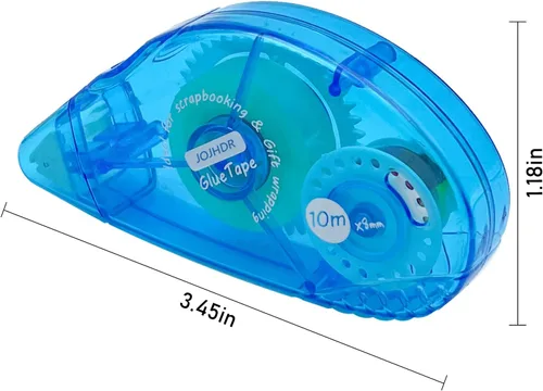 Miniatura 2 de Cinta adhesiva de doble cara, rodillo adhesivo para álbumes de recortes, para manualidades, tarjetas y álbumes de recortes, 0.3 x 360 pulgadas, Azul