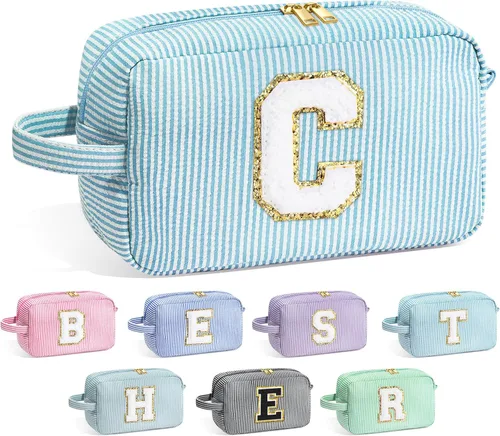 Miniatura 111 de Bolsa de Maquillaje con Inicial YOOLIFE - Regalos de Cumpleaños para Mujeres, Niñas, Mamá, Hija, Amigas, Hermana, Maestra, Regalos de Propuesta