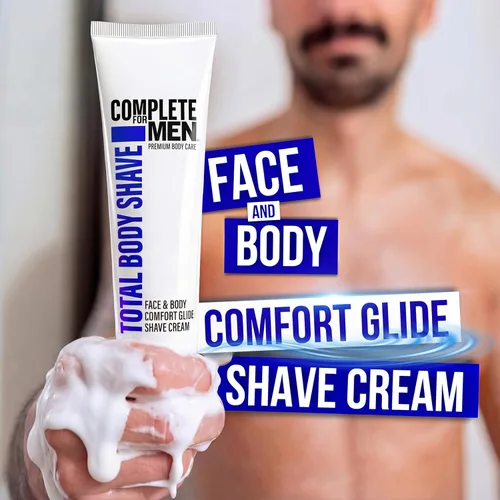 Miniatura 2 de Crema de afeitar para piel sensible, crema de afeitar facial y corporal, cómodo deslizamiento corporal, afeitado sin irritación, protege