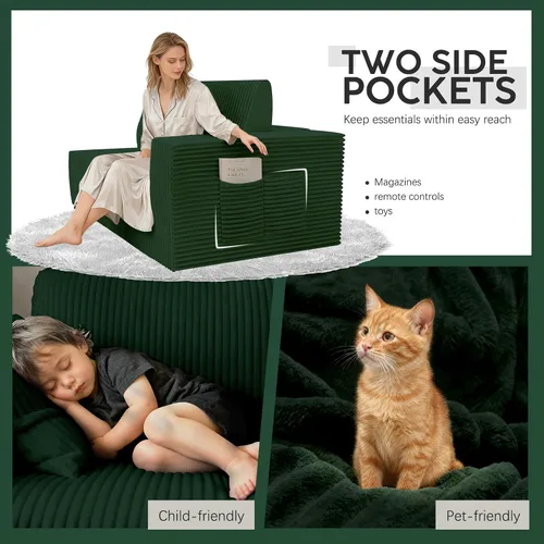 Miniatura 6 de Sofá modular Cloud de 110 pulgadas sin hueso, con diván en forma de L, modernos sofás tapizados para sala de estar y dormitorio, no requiere montaje